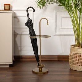 Aberto Design Paragüero de Metal Dorado